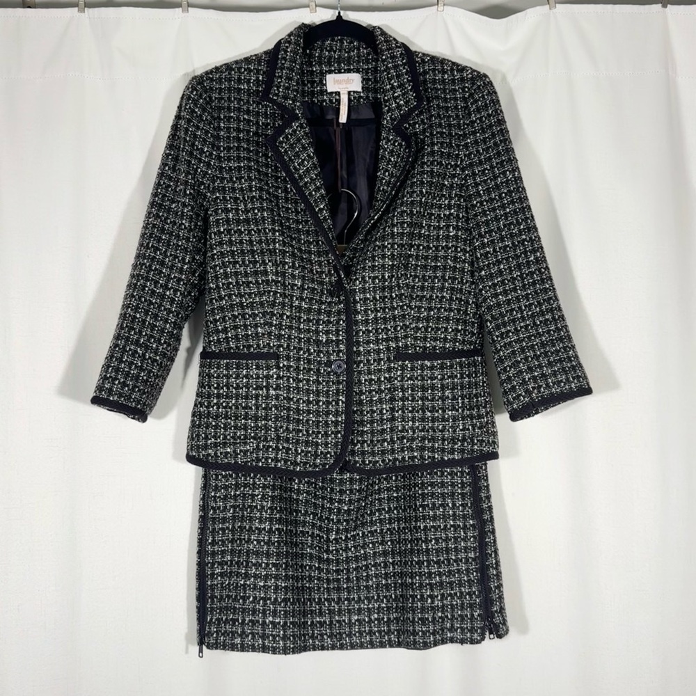 Laundry by Shelli Segal Tweed Skirt Suit Set